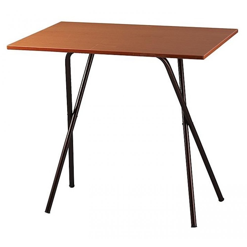 Τραπέζι μεταλλικό σε χρώμα μαύρο/καφέ 60x50x76
