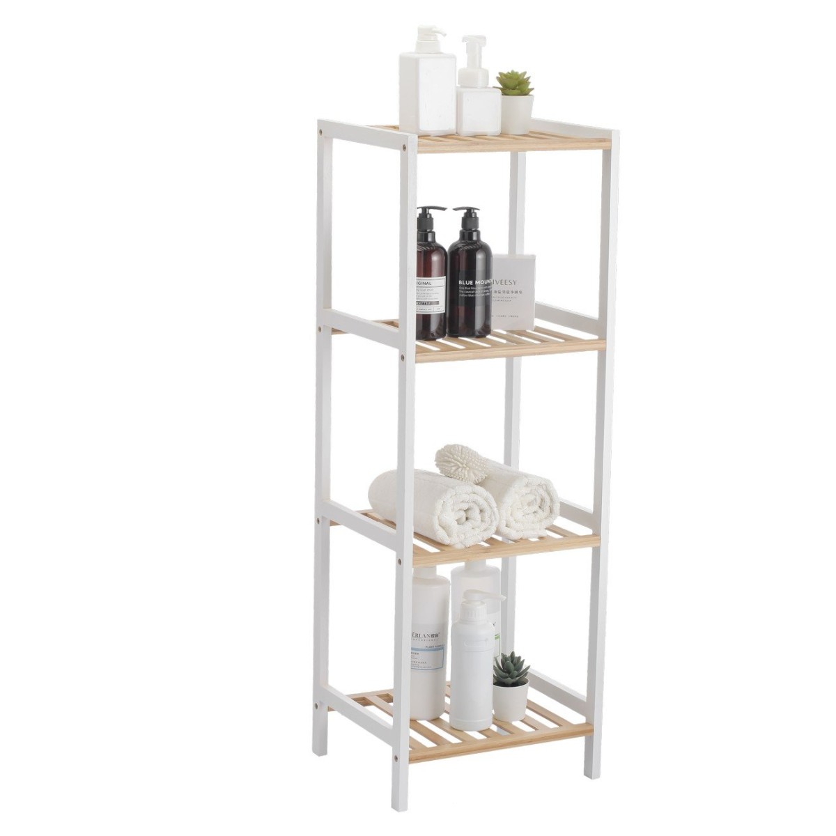 Ραφιέρα kit απο mdf σε χρώμα λευκό/σονόμα 35x35x100