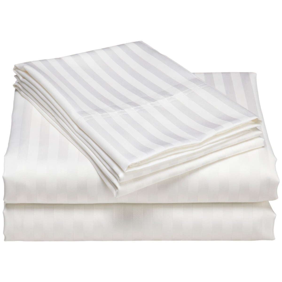 Σεντόνι από σατέν σε λευκό χρώμα 240X270CM - 220TC