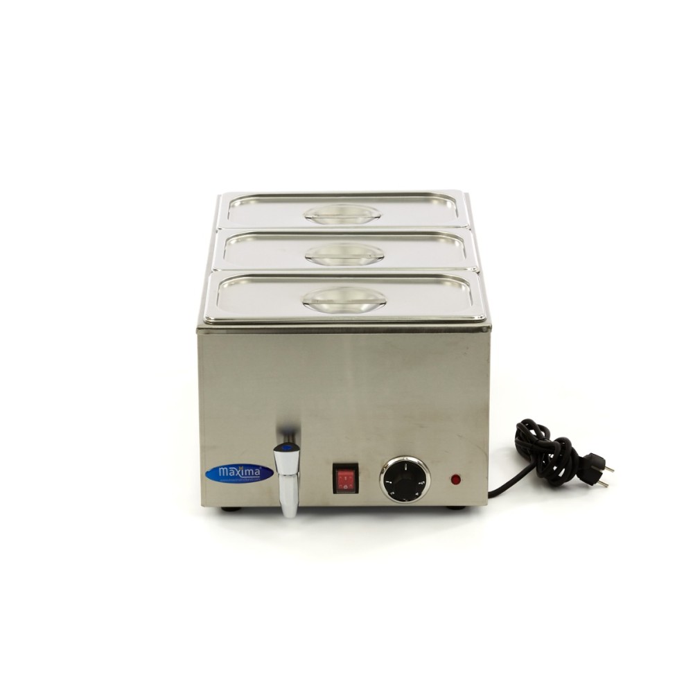 Bain Marie - with Tap - incl 3 x 1/3 GN Set - Electric