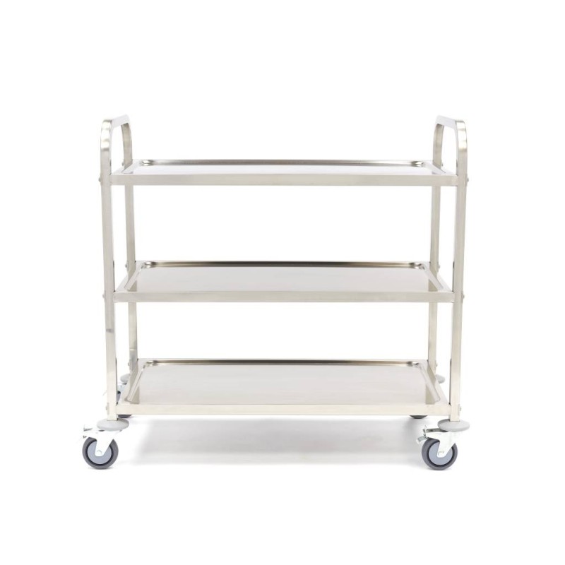 Stainless Steel Serving Trolley - 3 Shelves
