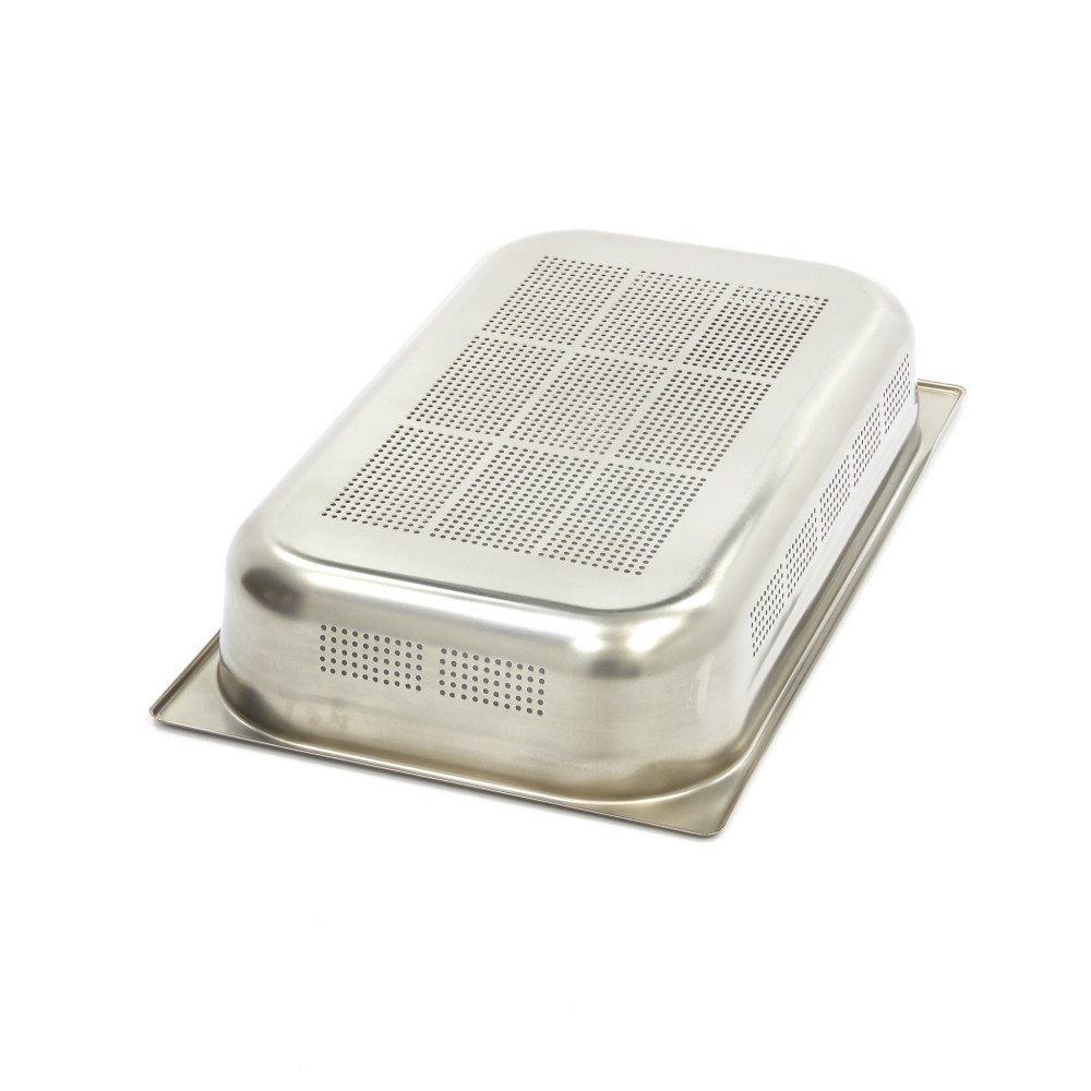 Gastronorm Container - 1/1 GN - 10cm Deep - Stainless Steel - Perforated