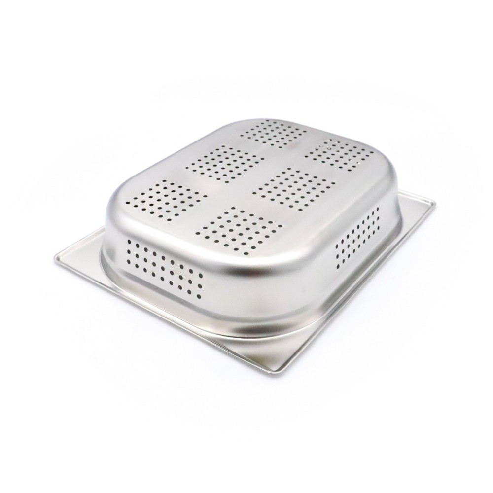 Gastronorm Container - 1/2 GN - 6,5cm Deep - Stainless Steel - Perforated