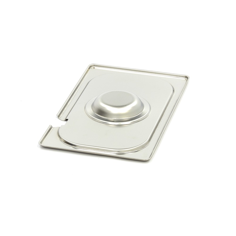 Gastronorm Lid - 1/4 GN - Stainless Steel - with Recess