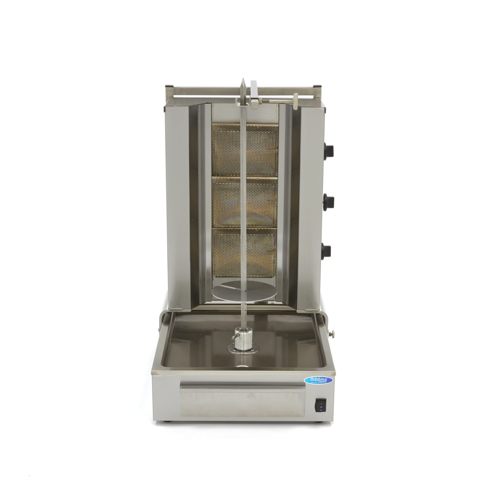 Kebab Grill - 3 Burners - 40kg Meat - Gas