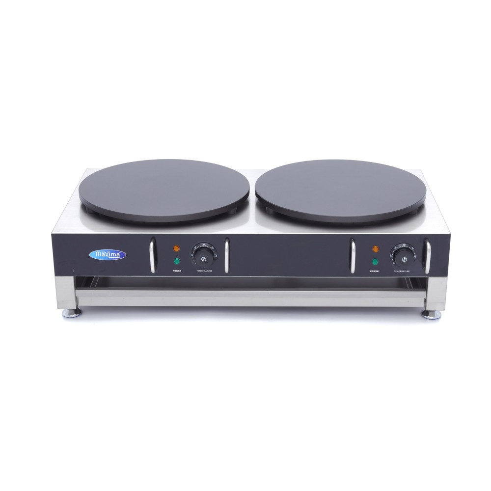 Crepe Maker - Double Crepes - 2 x 40cm - incl Batter Spreader