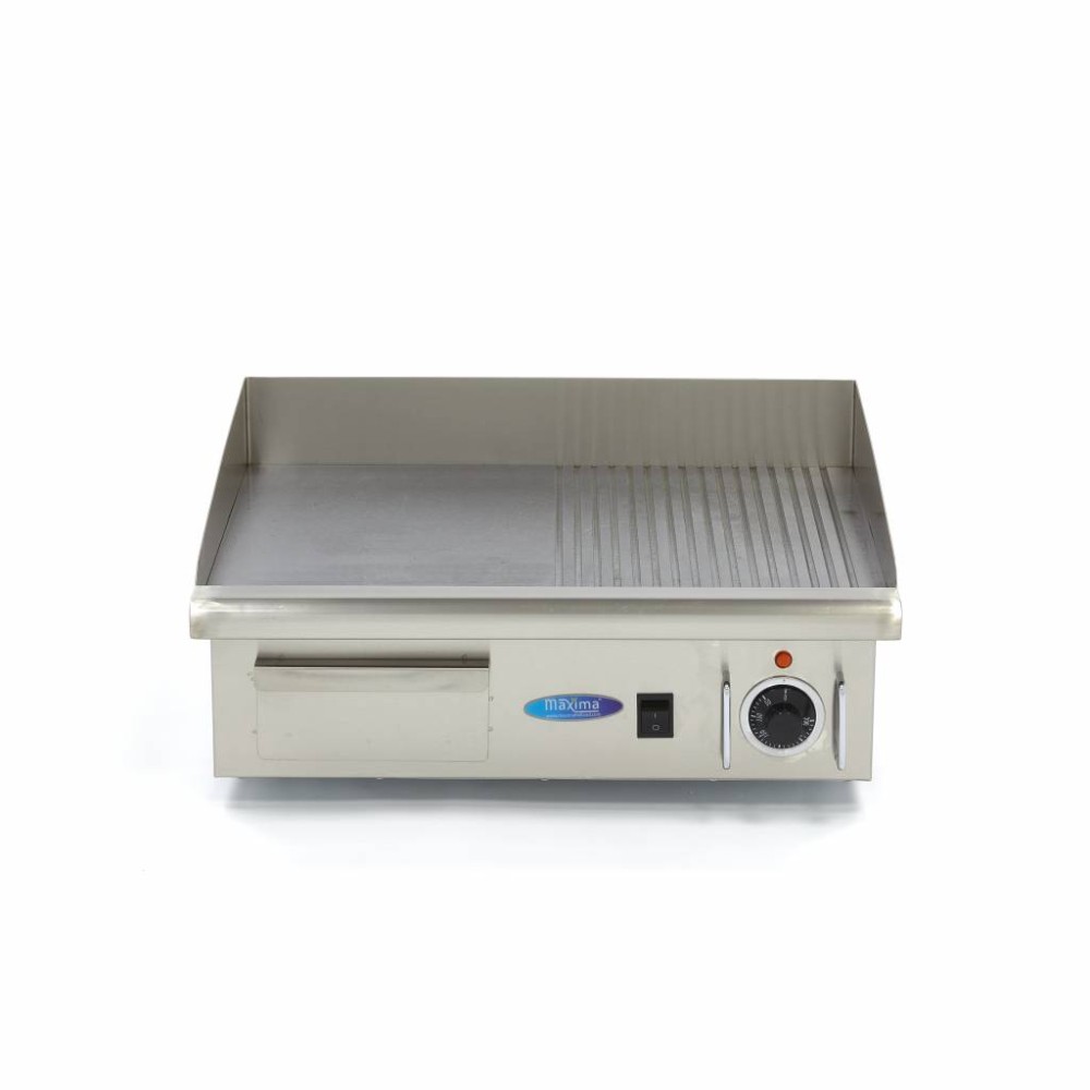 Griddle - Half Grooved - 55 cm - incl Drip Tray