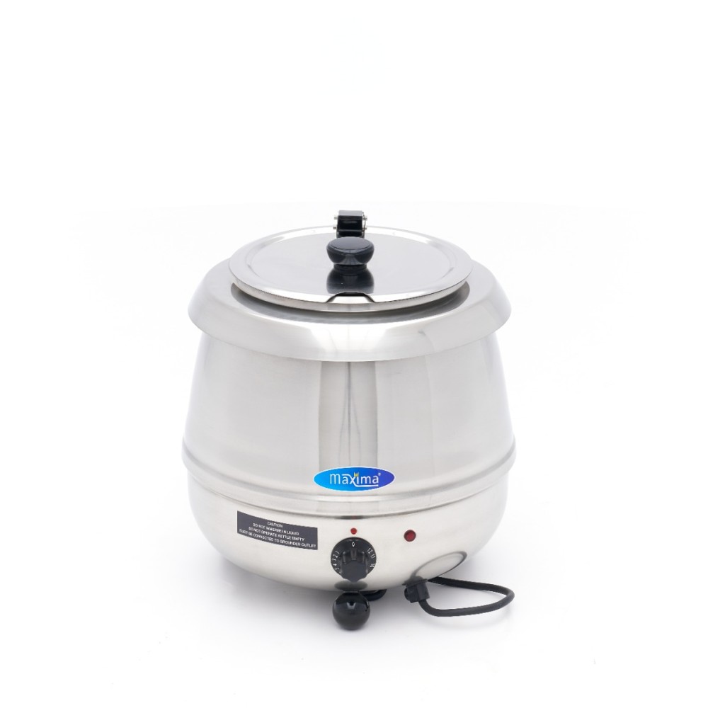 Soup Kettle - 10L - Removable Inner Pot - Stainless Steel - with Spoon Recess