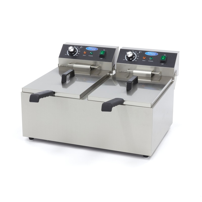 Deep Fryer - 2 x 11L - 2 Baskets - up to 2,8kg of Fries