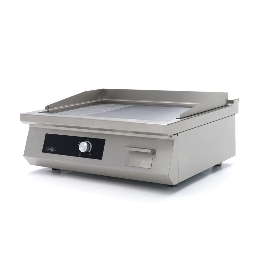 Induction Griddle 700 - Smooth and Grooved - 5000W - Double