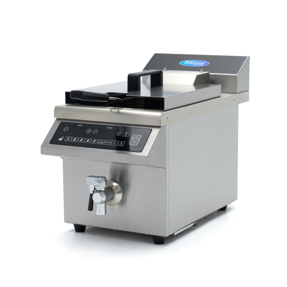 Deep Fryer - 8L - 1 Basket - Induction - Lift System - with Drain Tap