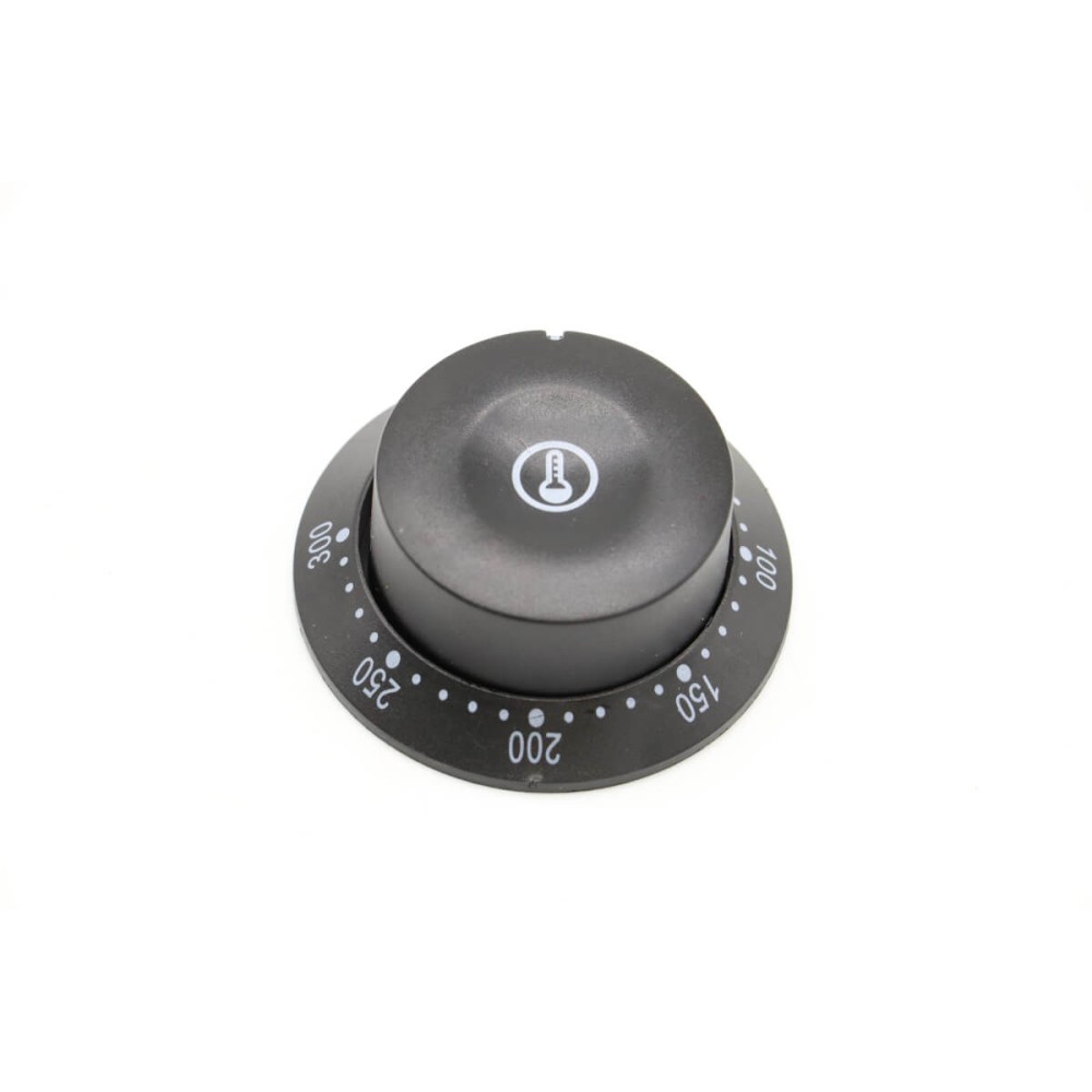 WAFFLE - Temperature Knob With Scale Ring 300°C (Black)
