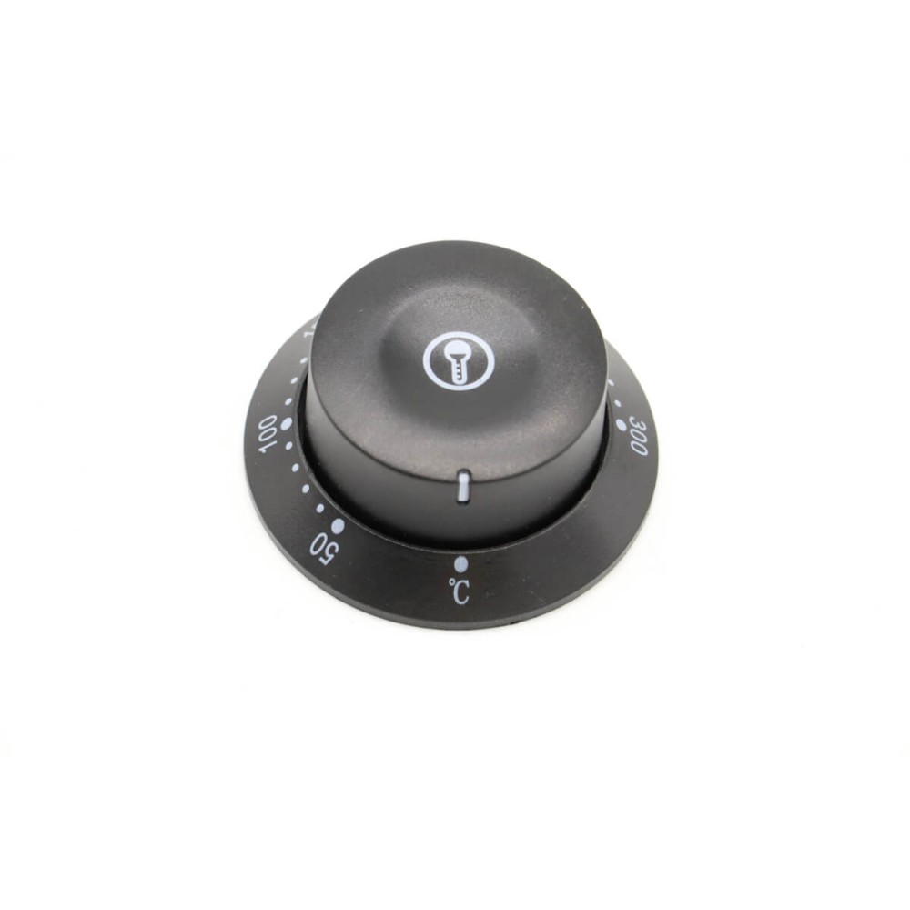 WAFFLE - Temperature Knob With Scale Ring 300°C (Black)