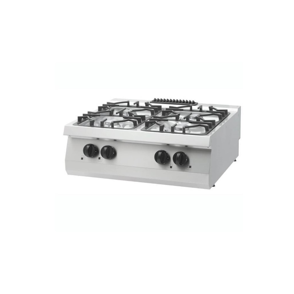 Heavy Duty Cooker - 4 Burners - Double Unit - 70cm Deep - 24kW - Gas