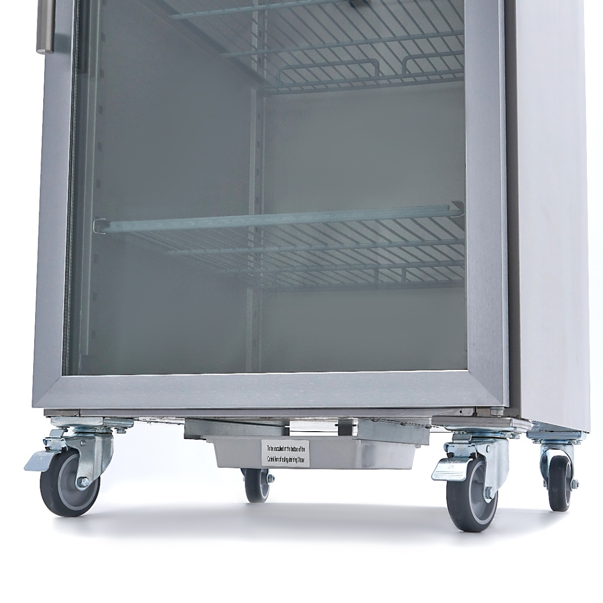 Fridge - 600L - 3 Adjustable Shelves (2/1GN) - Stainless Steel - with Glass Door