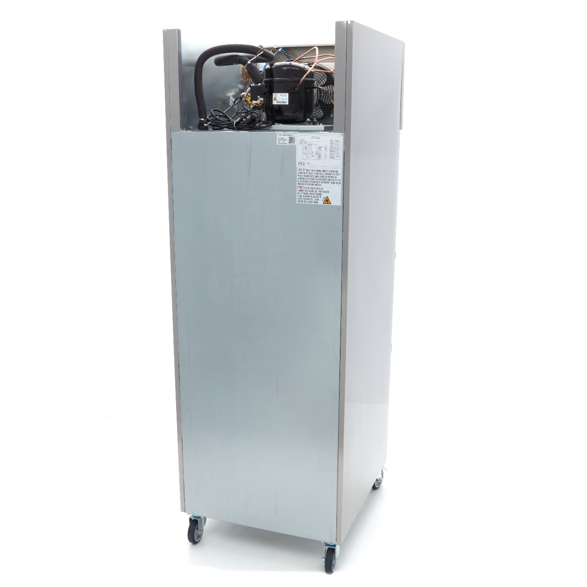 Fridge - 600L - 3 Adjustable Shelves (2/1GN) - Stainless Steel - with Glass Door