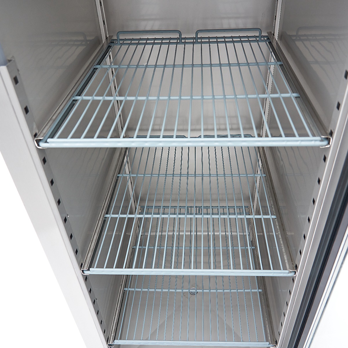 Fridge - 600L - 3 Adjustable Shelves (2/1GN) - Stainless Steel - with Glass Door