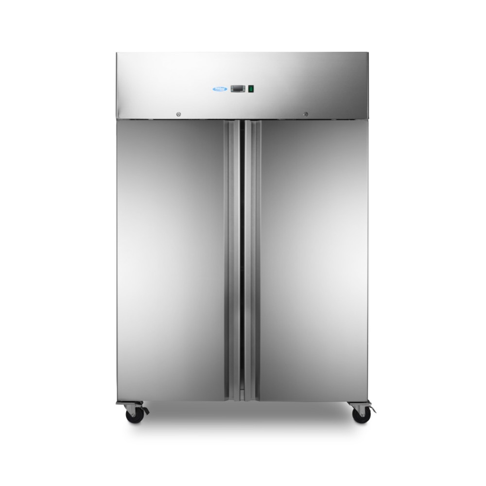 Fridge - 1200L - 6 Adjustable Shelves (2/1 GN) - Stainless Steel - on Wheels