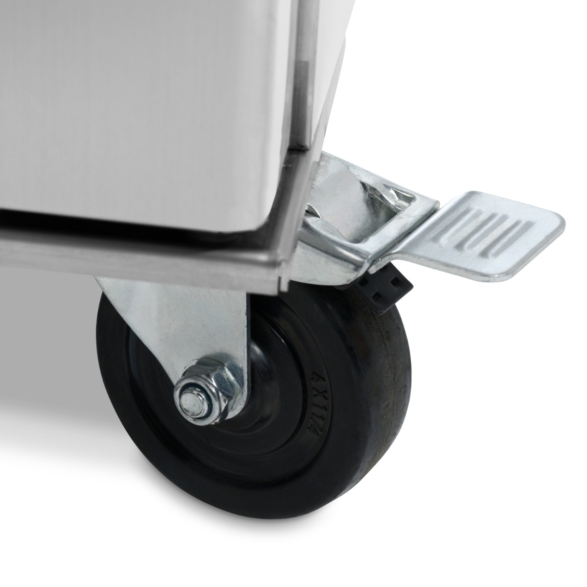 Fridge - 1200L - 6 Adjustable Shelves (2/1 GN) - Stainless Steel - on Wheels