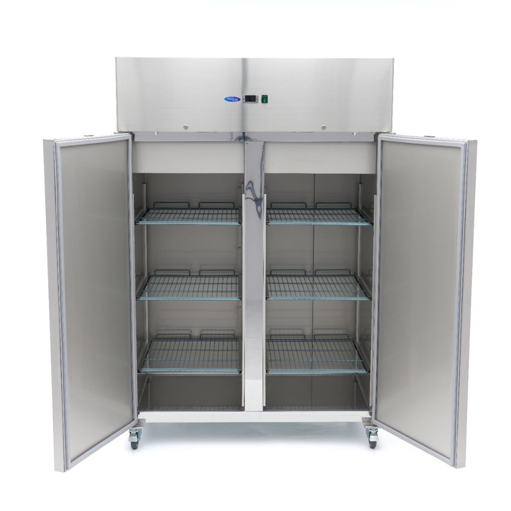 Freezer - 1200L - 6 Adjustable Shelves (2/1 GN) - Stainless Steel - on Wheels