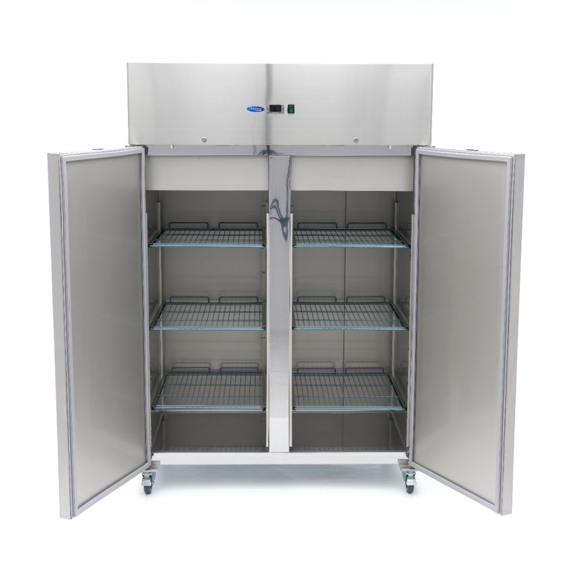 Freezer - 1200L - 6 Adjustable Shelves (2/1 GN) - Stainless Steel - on Wheels