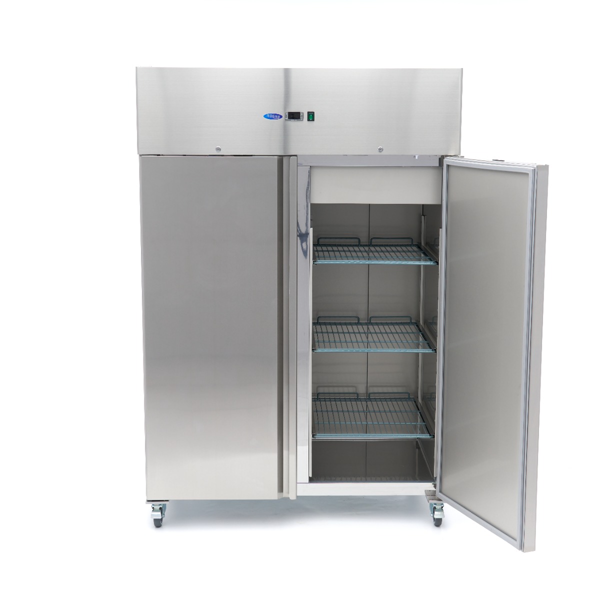 Freezer - 1200L - 6 Adjustable Shelves (2/1 GN) - Stainless Steel - on Wheels