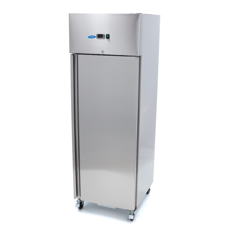 Fridge - 400L - 3 Adjustable Shelves - Stainless Steel - on Wheels