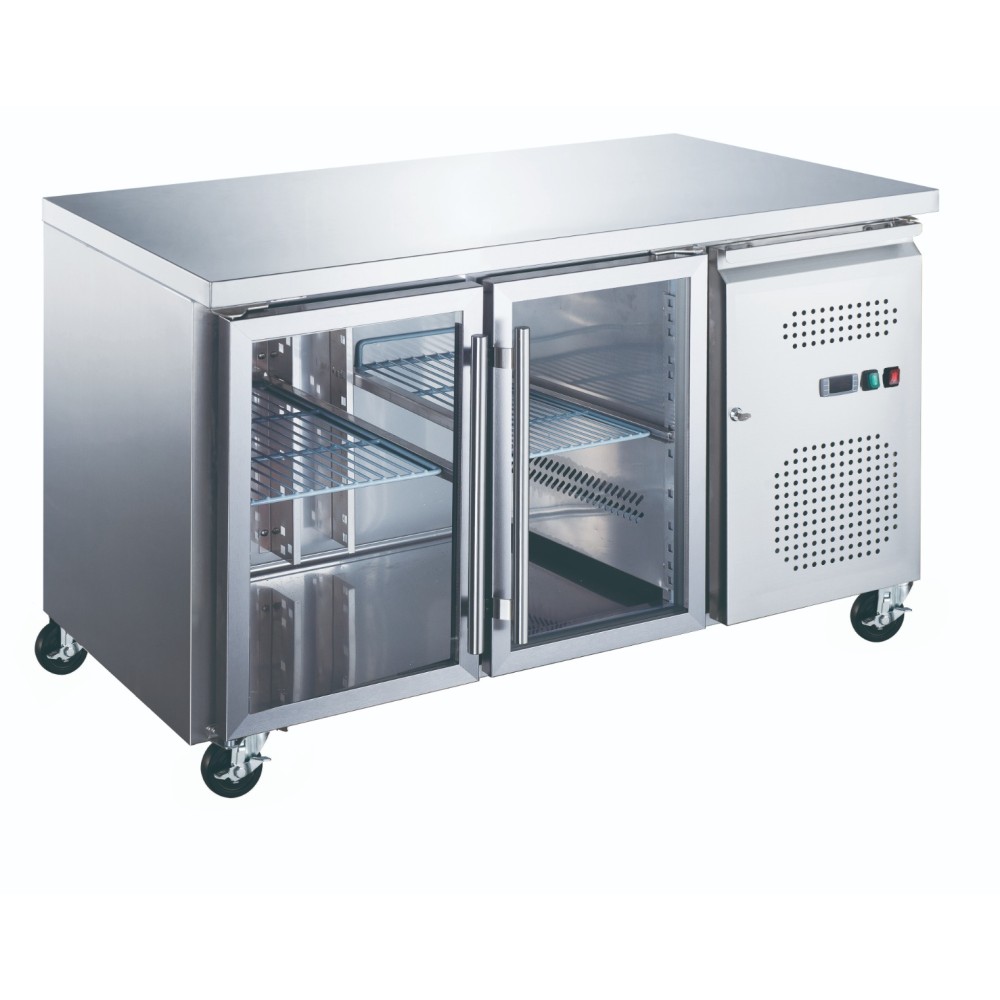 Counter Fridge - 136cm - 2 Glass Doors