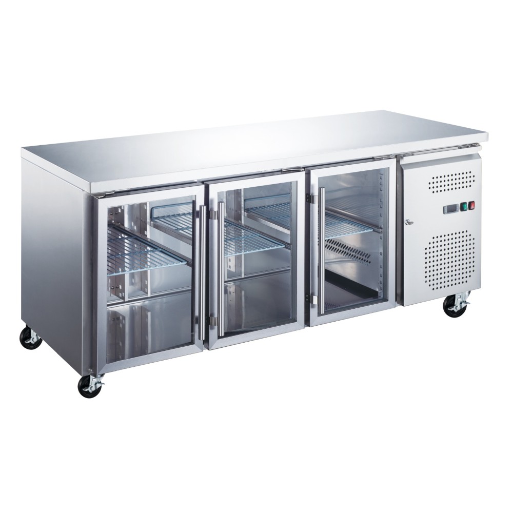 Counter Fridge - 180cm - 3 Glass Doors