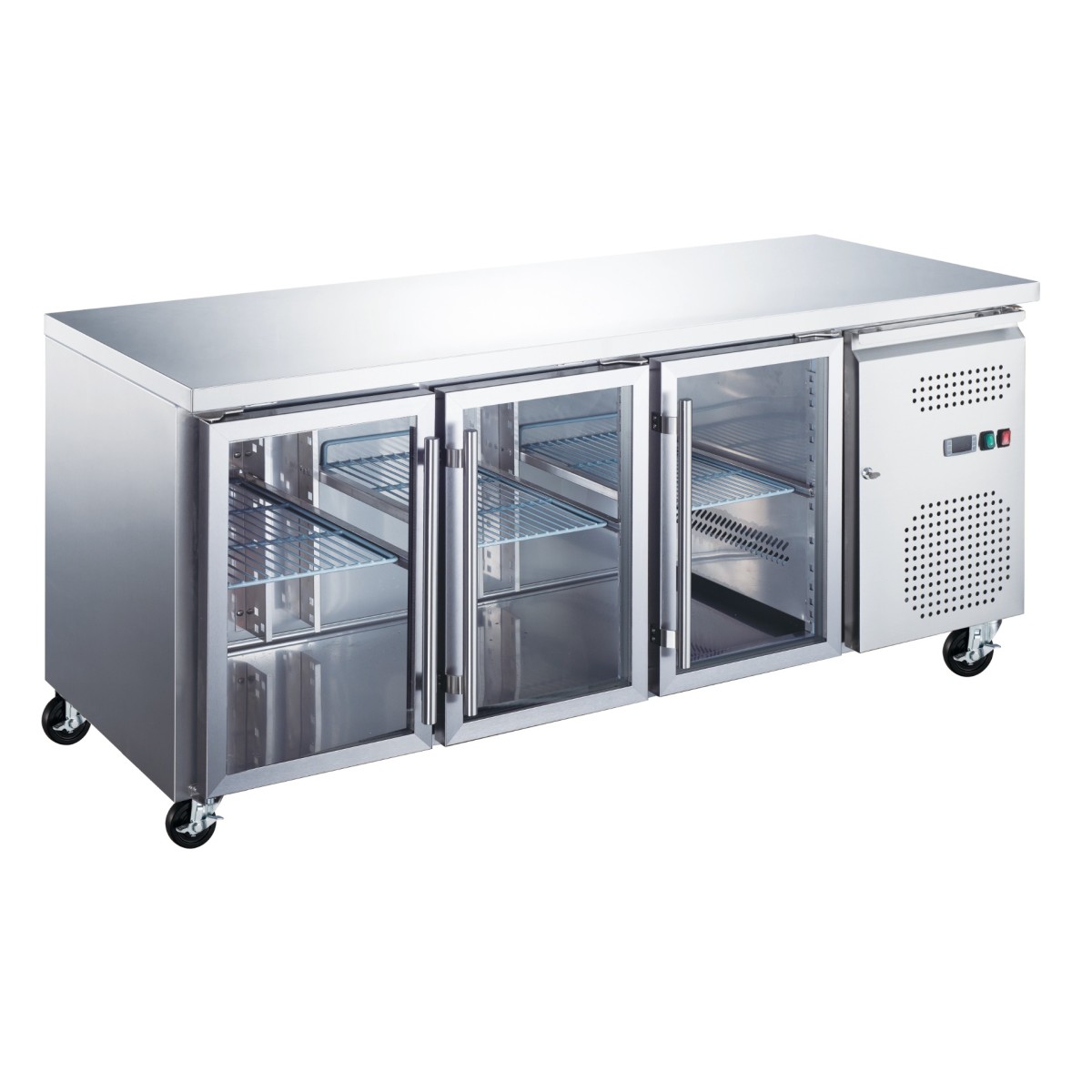 Counter Fridge - 180cm - 3 Glass Doors