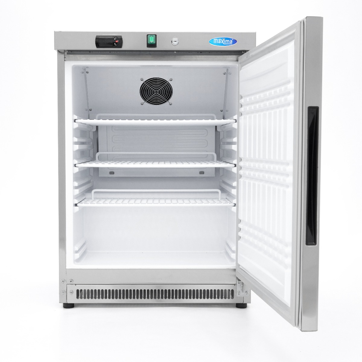 Fridge - 200L - 3 Adjustable Shelves - Stainless Steel
