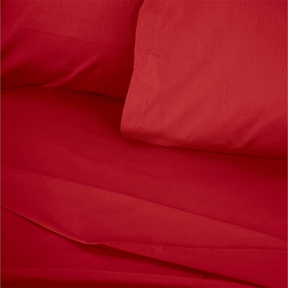 Σεντόνι Tonne Cotton Box Διπλό (240x260) χρώμα κόκκινο