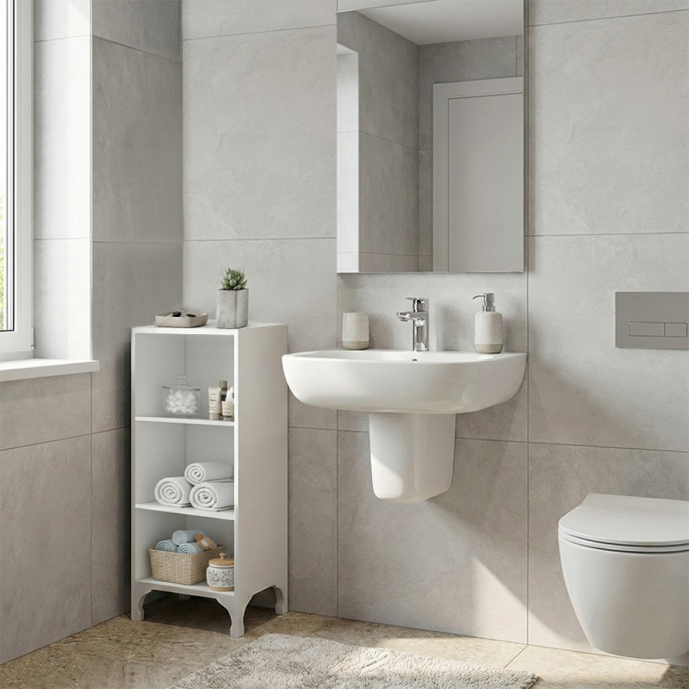 Βιβλιοθήκη - Ραφιέρα Clare Megapap χρώμα λευκό 30x20x88εκ.