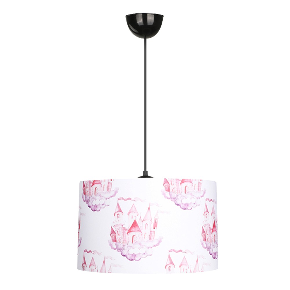 Φωτιστικό οροφής Tale Megapap E27 ύφασμα PVC μονόφωτο πολύχρωμο Ø33x70εκ.