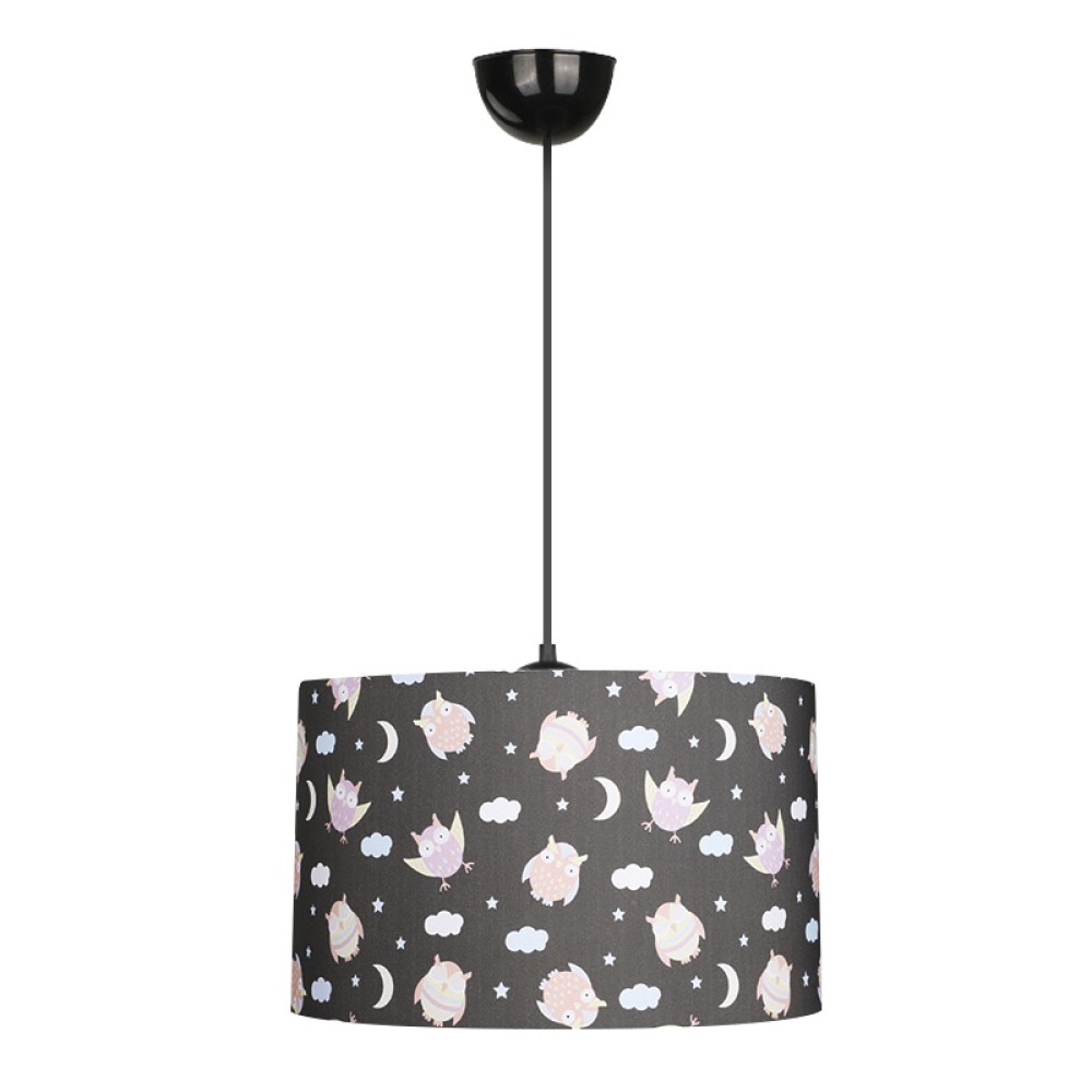 Φωτιστικό οροφής Tale Megapap E27 ύφασμα PVC μονόφωτο πολύχρωμο Ø33x70εκ.