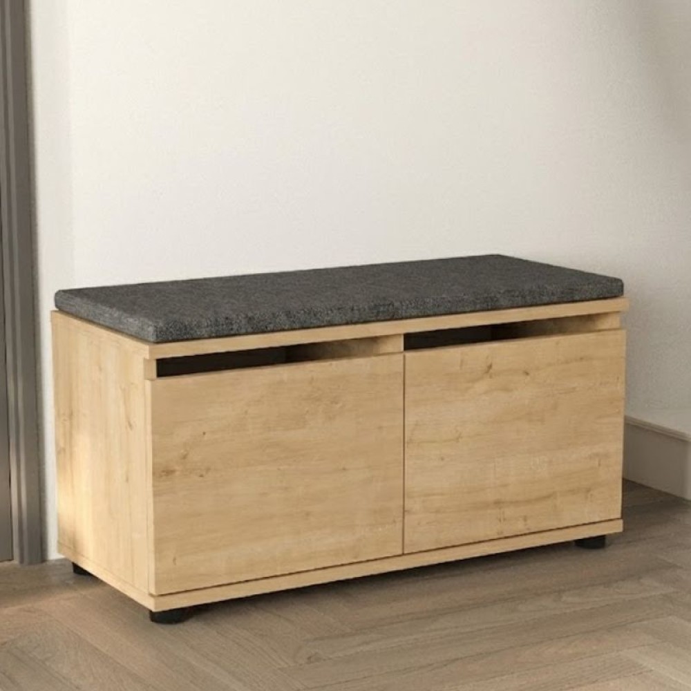 Παπουτσοθήκη Twain Megapap 8 ζευγών χρώμα sapphire oak 80x35x42εκ.