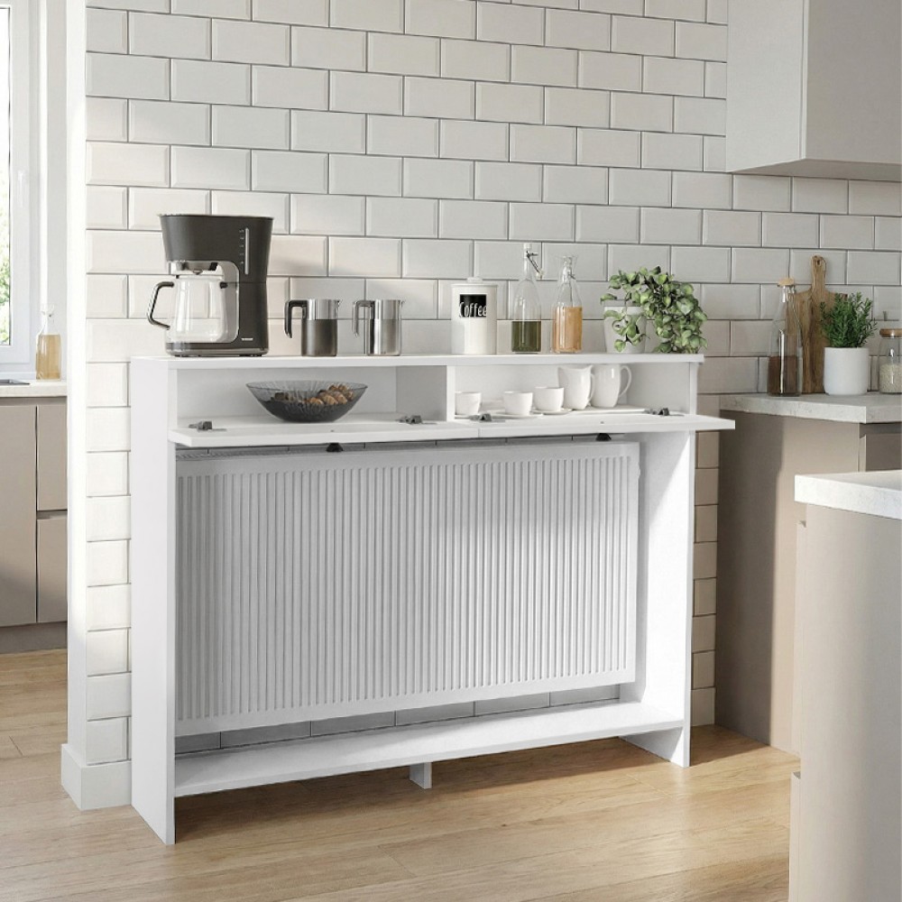 Κονσόλα - Κάλυμμα καλοριφέρ Opelya Megapap χρώμα λευκό 130x31,4x100εκ.