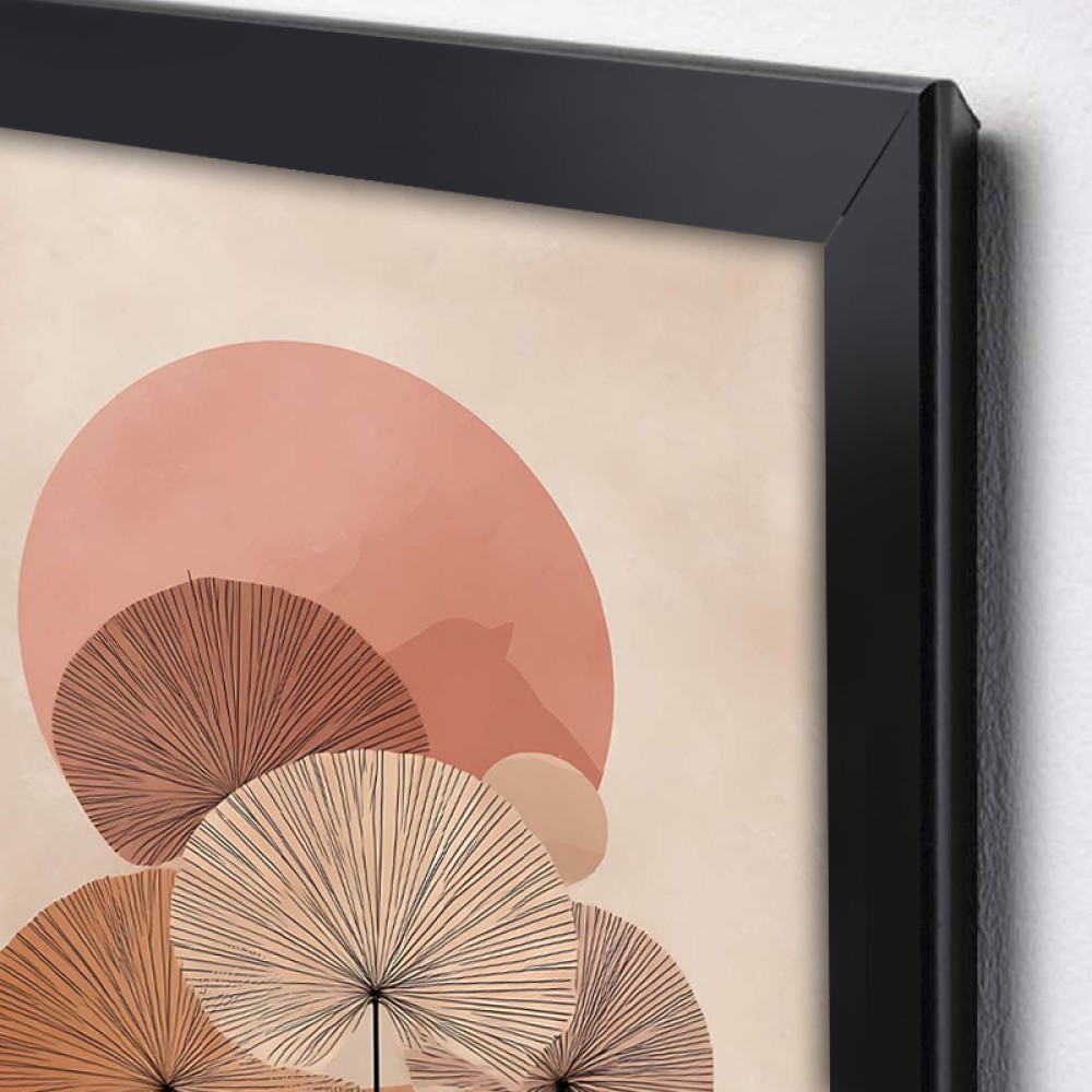 Πίνακας "Pink Leaves" Megapap ψηφιακής εκτύπωσης 50x70εκ.