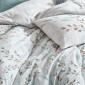 Σετ παπλωματοθήκη Lendell Cotton Box 3 τμχ Μονή (160x220) χρώμα μέντα - λευκό