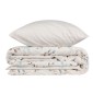 Σετ παπλωματοθήκη Lendell Cotton Box 3 τμχ Μονή (160x220) χρώμα μέντα - λευκό