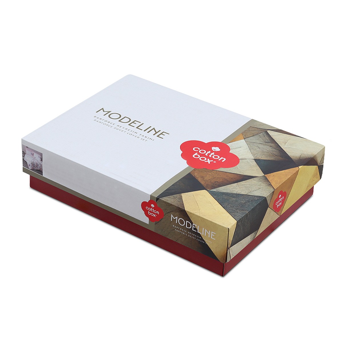 Σετ παπλωματοθήκη Lendell Cotton Box 3 τμχ Μονή (160x220) χρώμα μέντα - λευκό