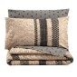Σετ παπλωματοθήκη Arlo Cotton Box 3 τμχ Μονή (160x220) χρώμα καφέ - γκρι