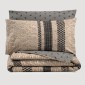 Σετ παπλωματοθήκη Arlo Cotton Box 4 τμχ Διπλή (200x220) χρώμα καφέ - γκρι