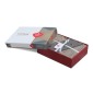 Σετ παπλωματοθήκη Arlo Cotton Box 4 τμχ Διπλή (200x220) χρώμα καφέ - γκρι