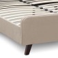Κρεβάτι Ovelia Megapap υφασμάτινο χρώμα μπεζ 160x200εκ.