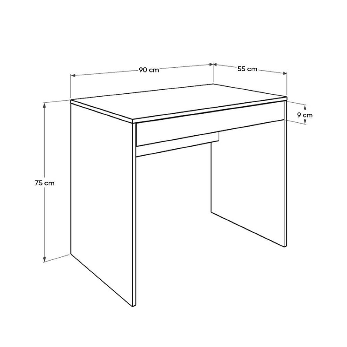 Γραφείο εργασίας Vareno Megapap χρώμα florida oak 90x55x75εκ.