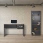 Γραφείο εργασίας με κλειδαριά Concept Megapap χρώμα ανθρακί 120x60x75εκ.