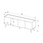 Έπιπλο τηλεόρασης Luna Megapap χρώμα florida oak 180x41x62εκ.