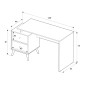 Γραφείο εργασίας Terra Megapap χρώμα florida oak 129x55x75εκ.