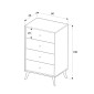 Συρταριέρα Terra Megapap χρώμα florida oak 60x44x100εκ.